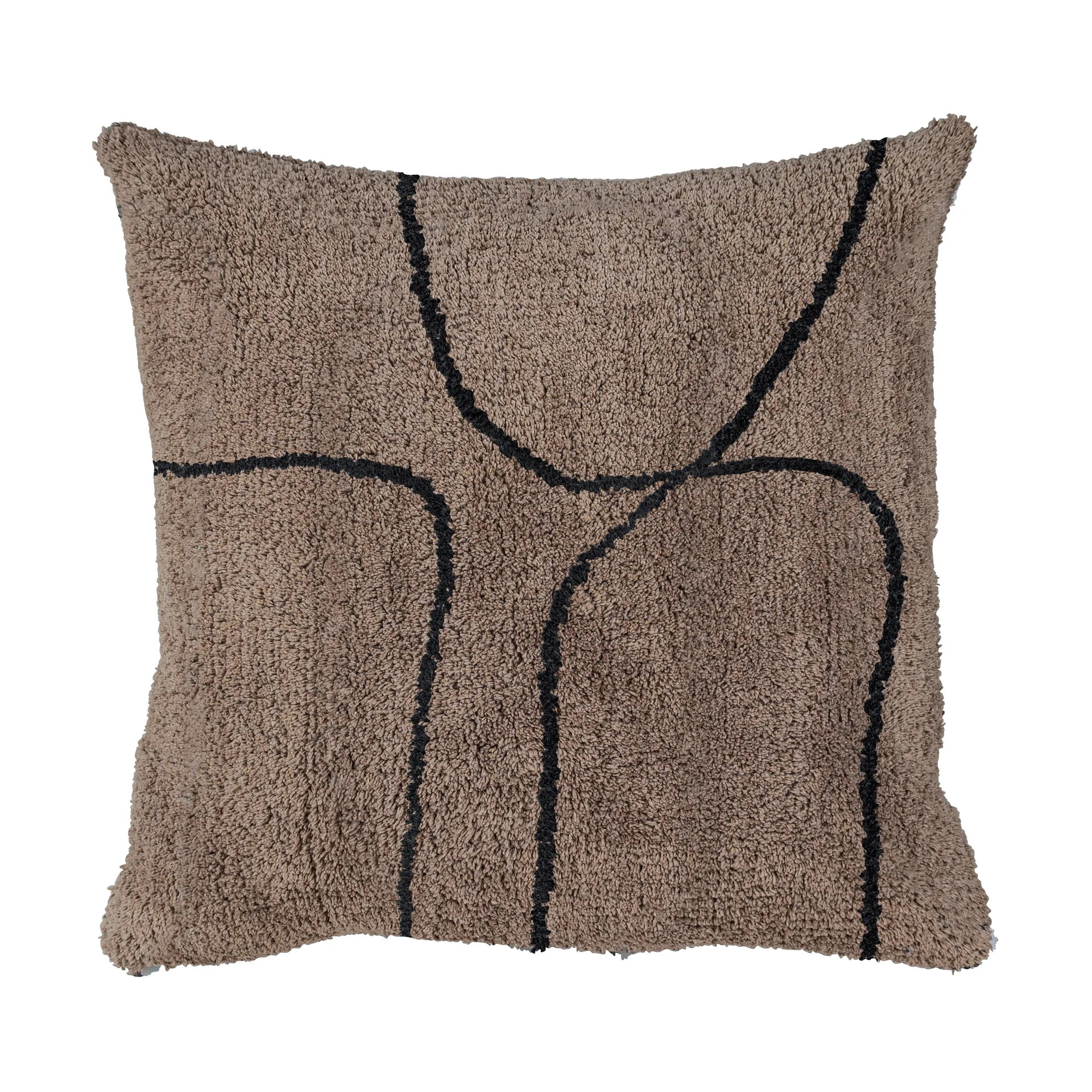Shadow tuftat kuddfodral 50x50 cm, Brown Mette Ditmer