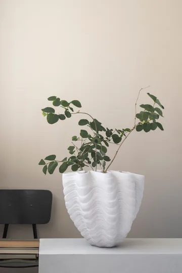 Shell vas - Large, 30 cm, white - Mette Ditmer