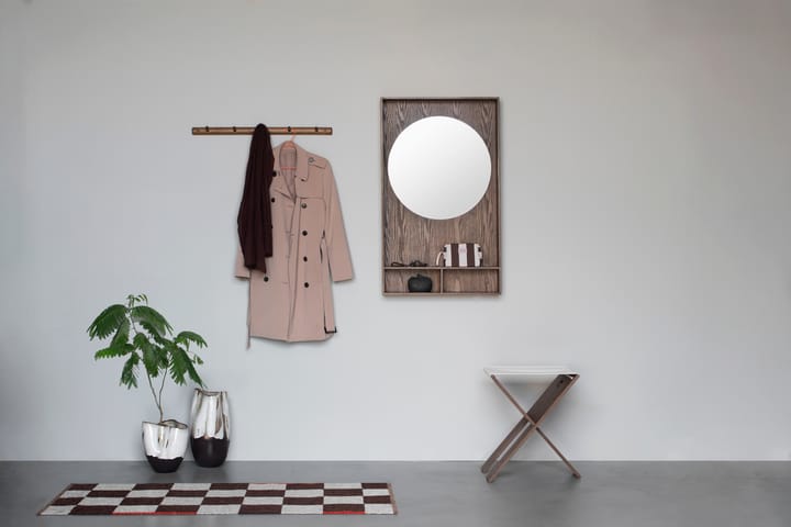 Show-me spegel med hylla large, Dark oiled Mette Ditmer