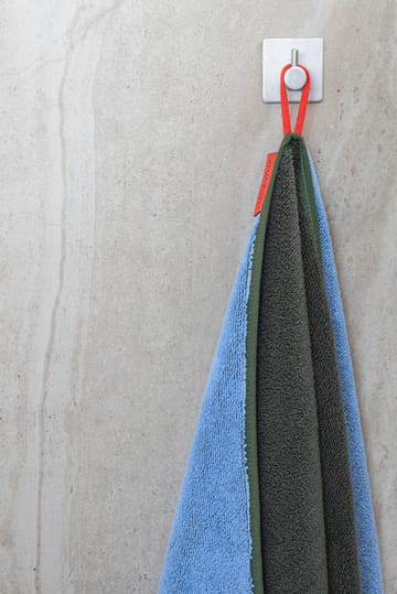 Soft badhandduk 70x133 cm - Dark olive-light blue - Mette Ditmer