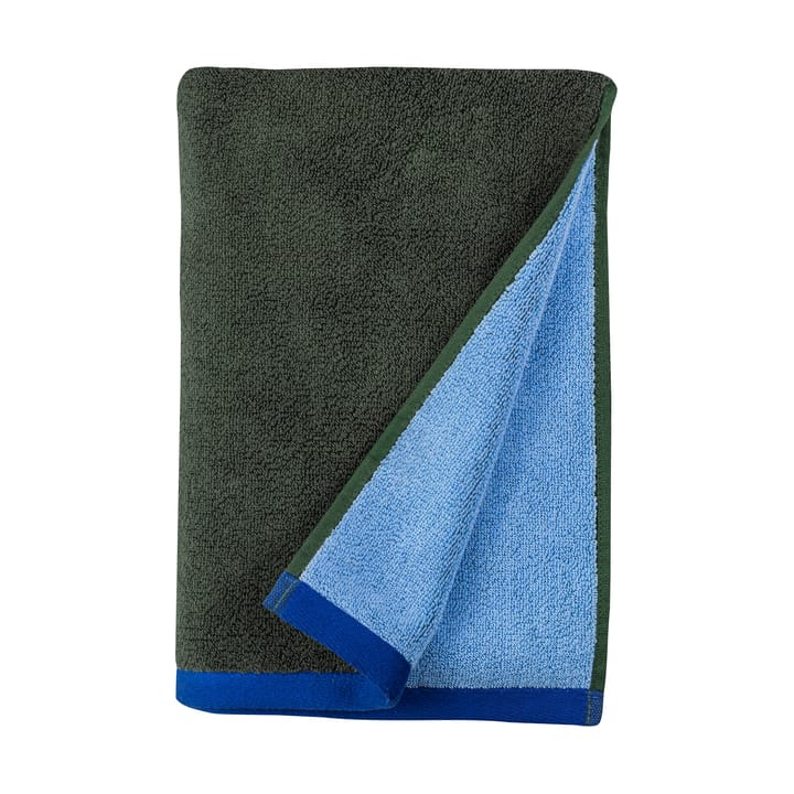 Soft handduk 50x90 cm - Dark olive-light blue - Mette Ditmer