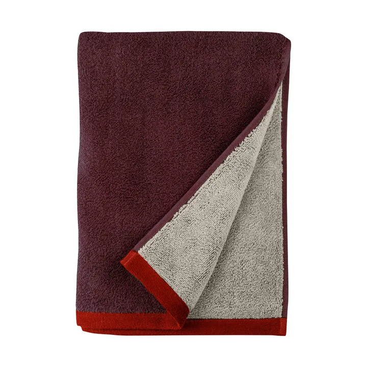Soft handduk 50x90 cm - Gray-Red (grå-röd), 50x90 cm - Mette Ditmer