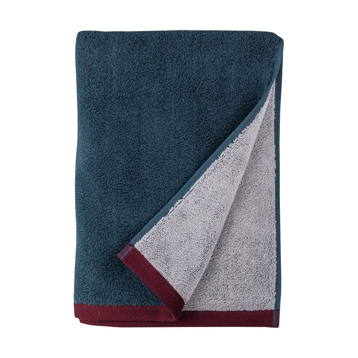Soft handduk 50x90 cm - Midnight blue-light grey - Mette Ditmer