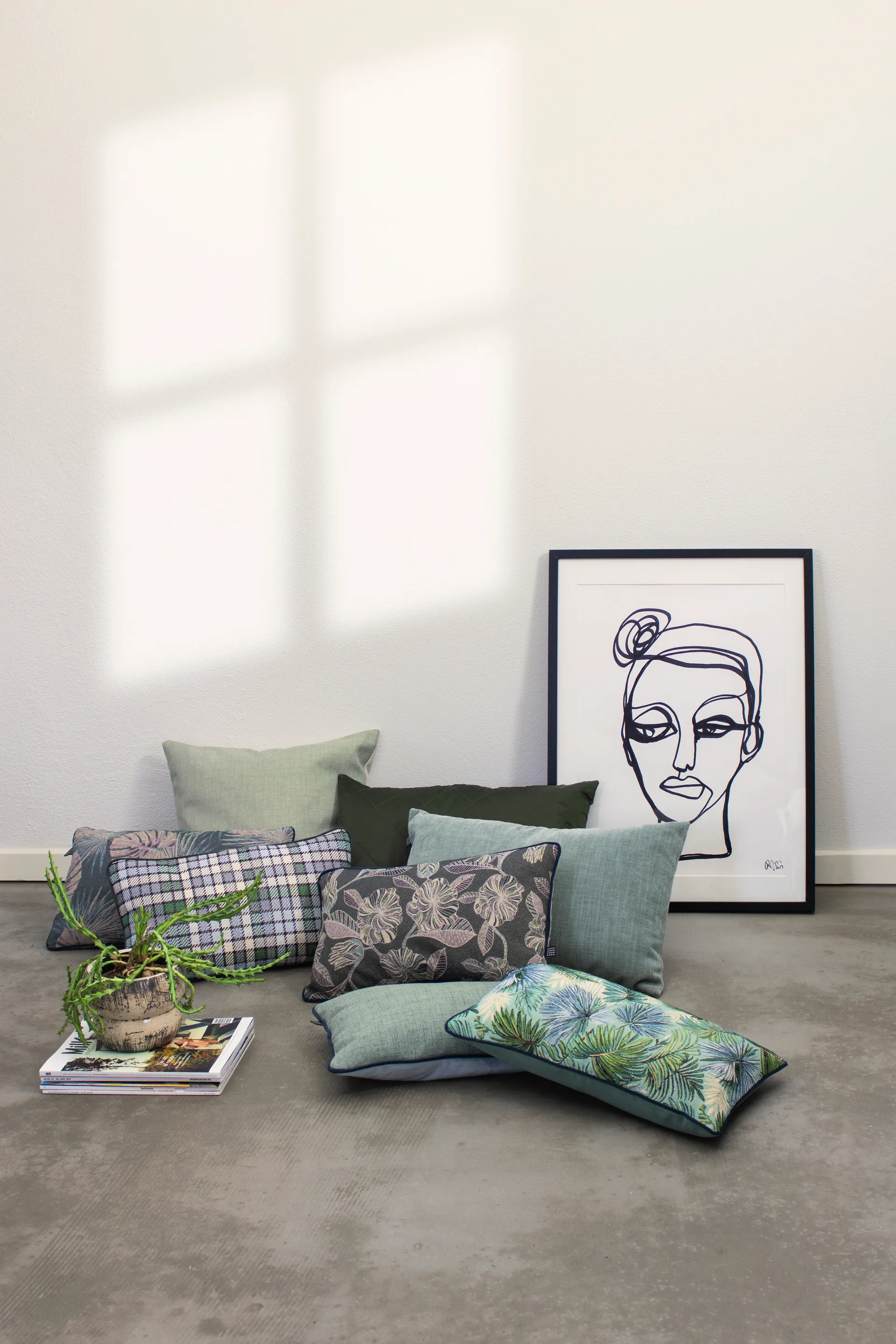 Spectrum kudde 50x50 cm, Green-kit Mette Ditmer