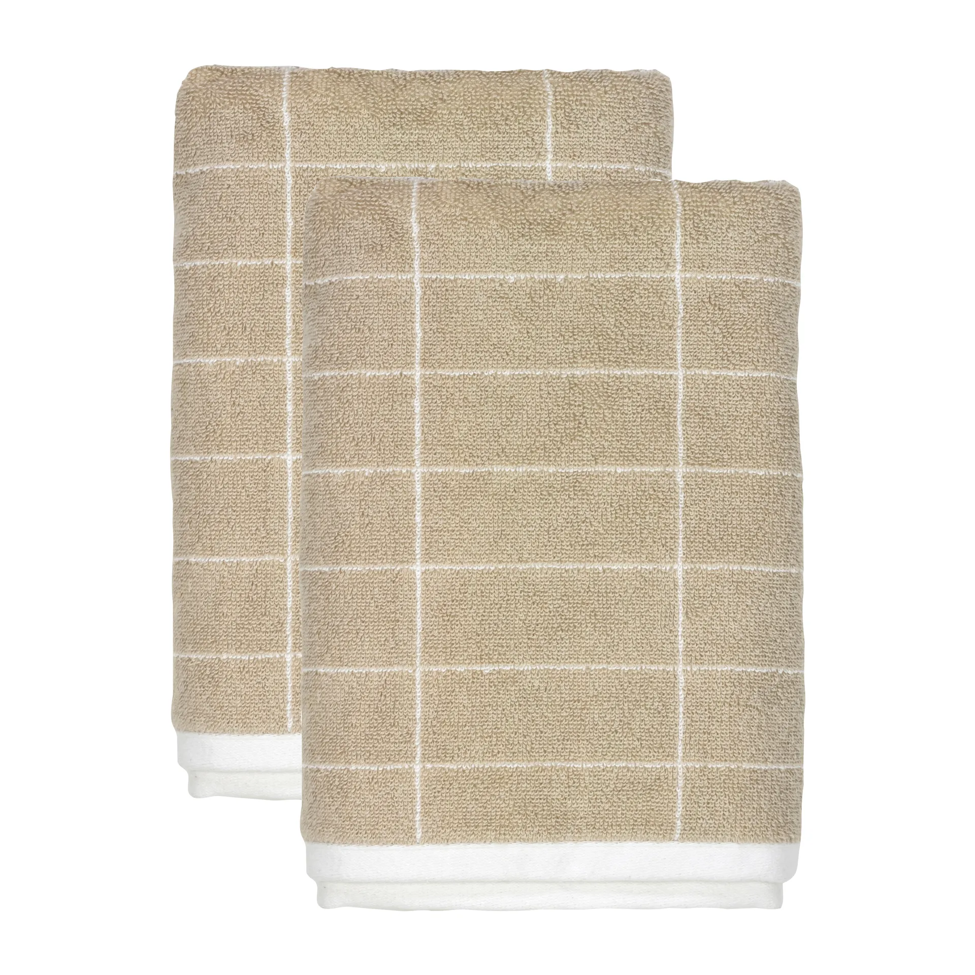 Tile Stone gästhandduk 38x60 cm 2-pack, Sand-off white Mette Ditmer