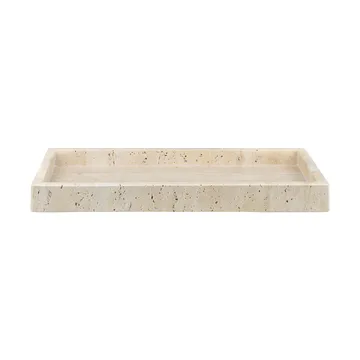 Travertine dekorationsbricka 16x31 cm - Linen - Mette Ditmer