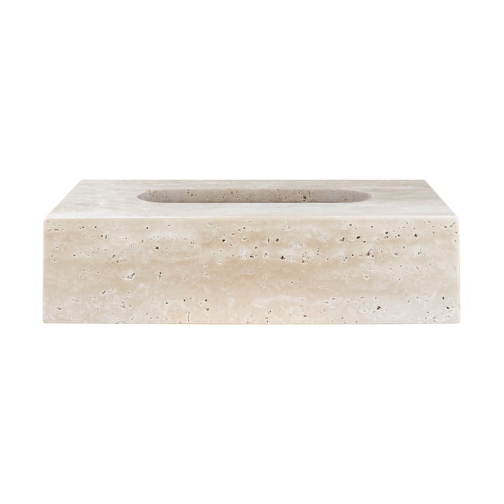 Travertine näsdukslåda 14x25,5 cm - Linen - Mette Ditmer