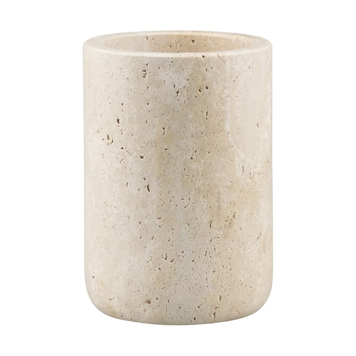 Travertine tandborsthållare 10 cm - Linen - Mette Ditmer