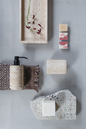 Travertine tandborsthållare 10 cm - Linen - Mette Ditmer