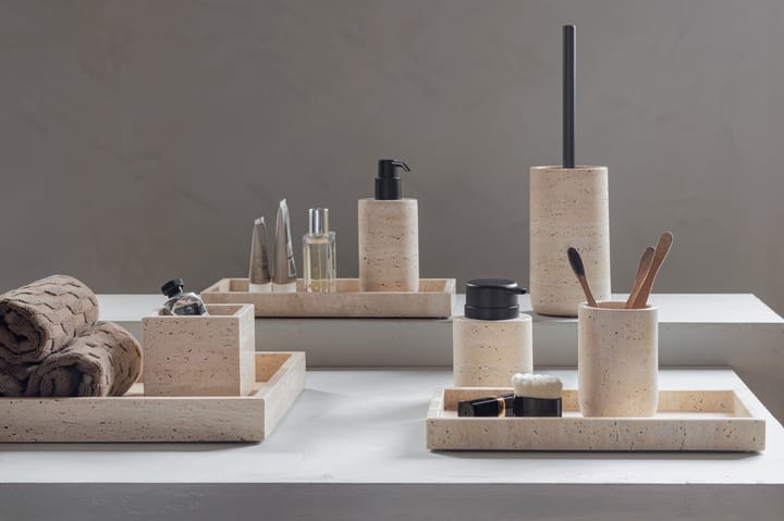 Travertine toalettborste 36 cm, Linen Mette Ditmer