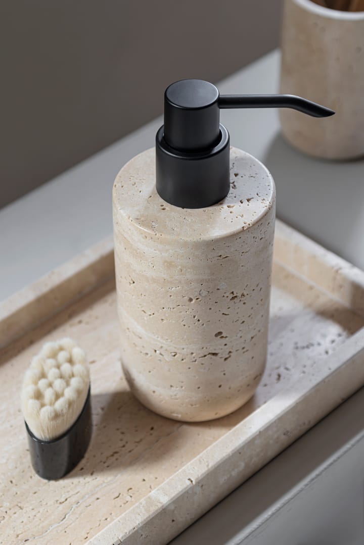 Travertine tvålpump 17,5 cm, Linen Mette Ditmer