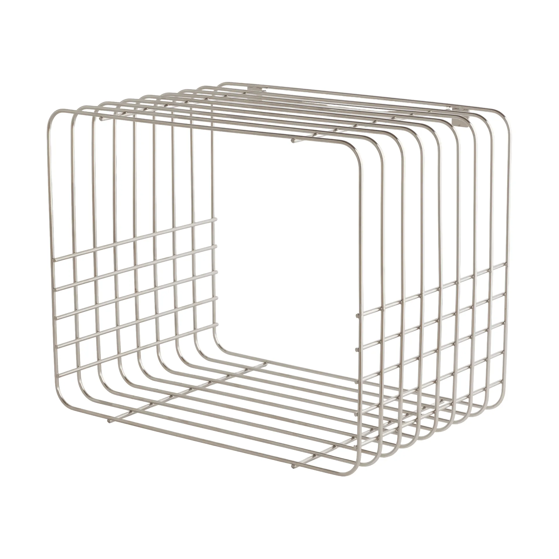 Wire hylla, Short, chrome, 26x38x30,5 cm Mette Ditmer