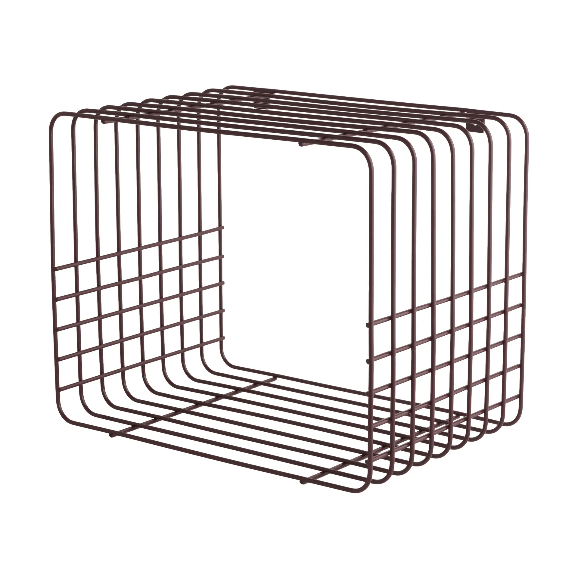 Wire hylla, Short, röd, 26x38x30,5 cm Mette Ditmer