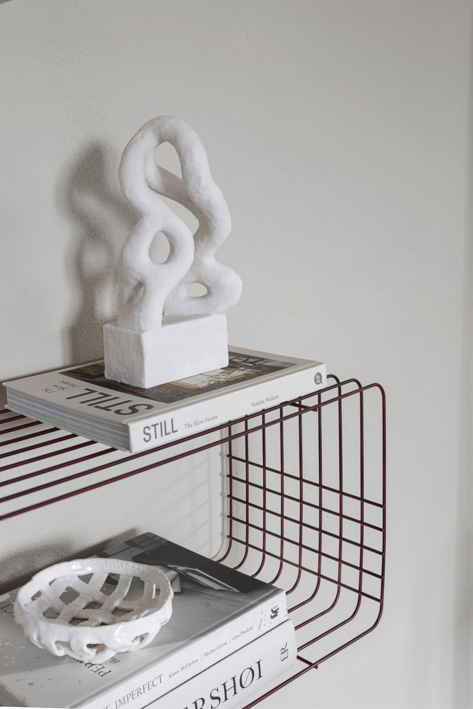 Wire hylla, Wine, 31x70x26 cm Mette Ditmer