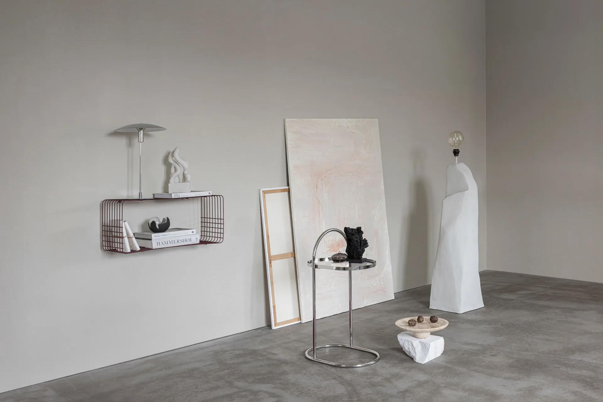 Wire hylla, Wine, 31x70x26 cm Mette Ditmer