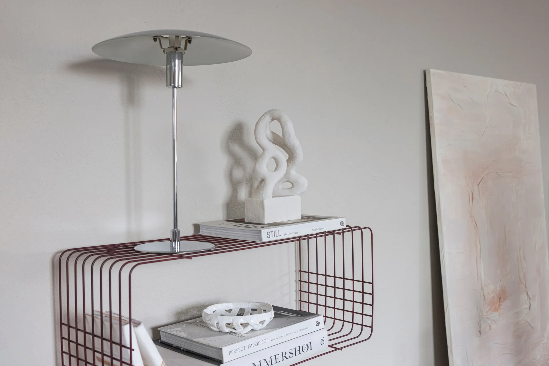 Wire hylla, Wine, 31x70x26 cm Mette Ditmer