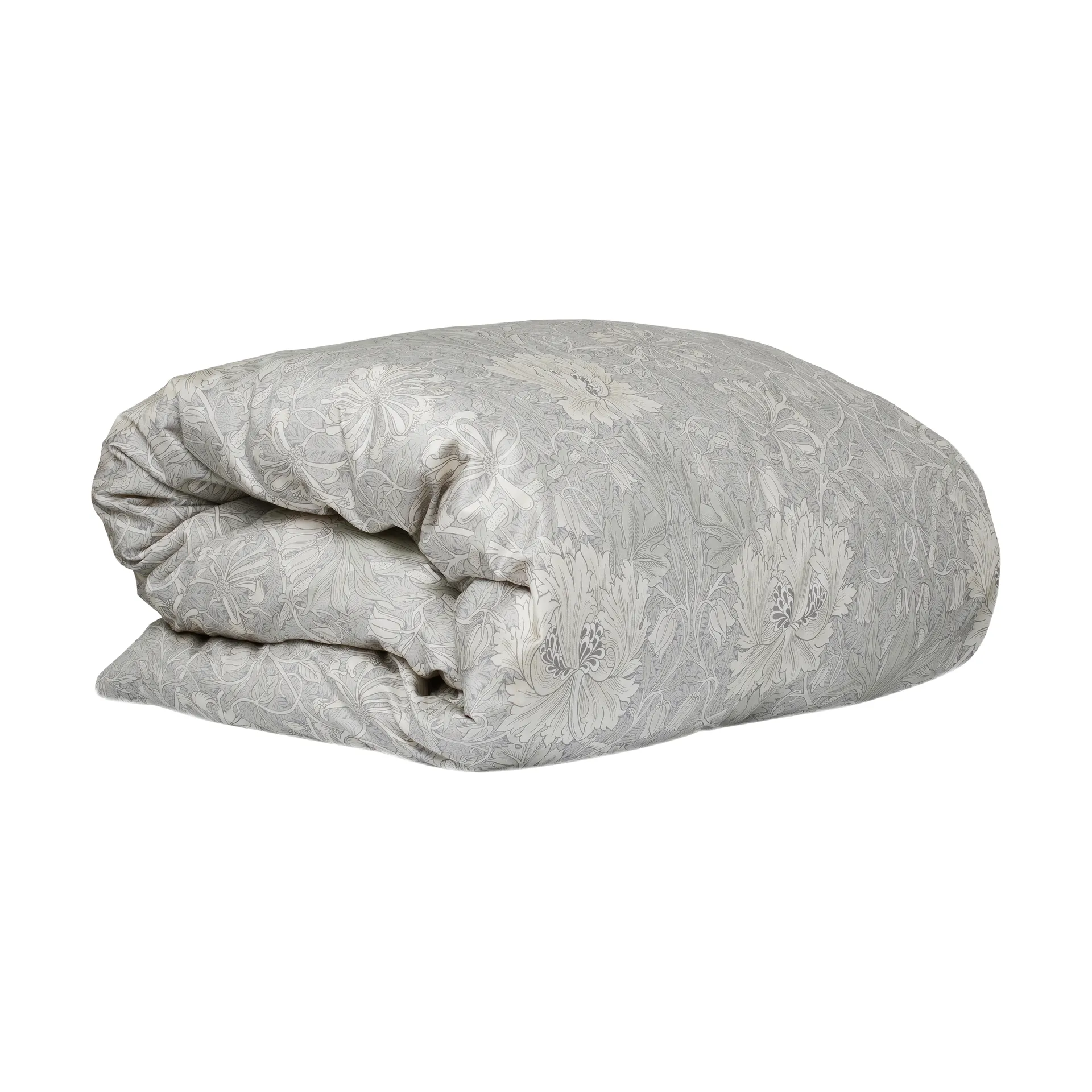 Honeysuckle & Tulip Påslakan, Grå, 220x220 cm Mille Notti