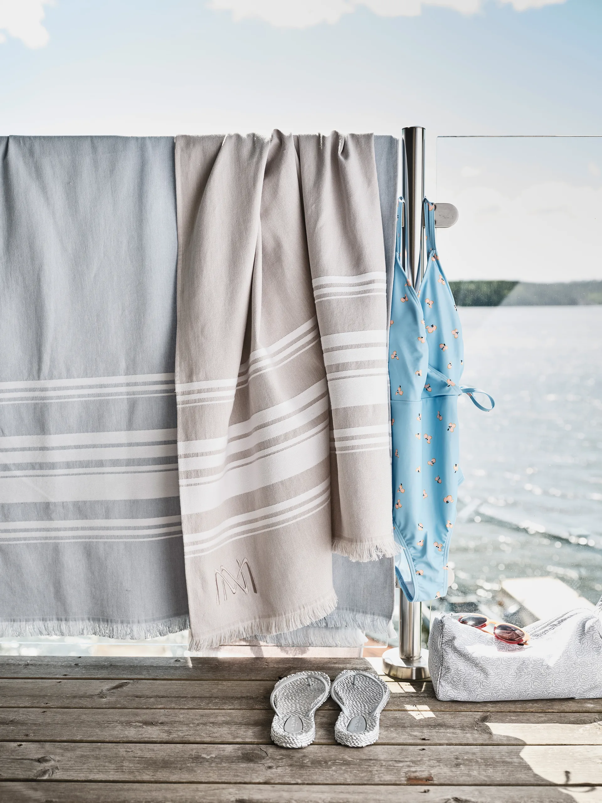 Rapallo Strandbadlakan EKO, Ljusblå, 100x180 cm Mille Notti