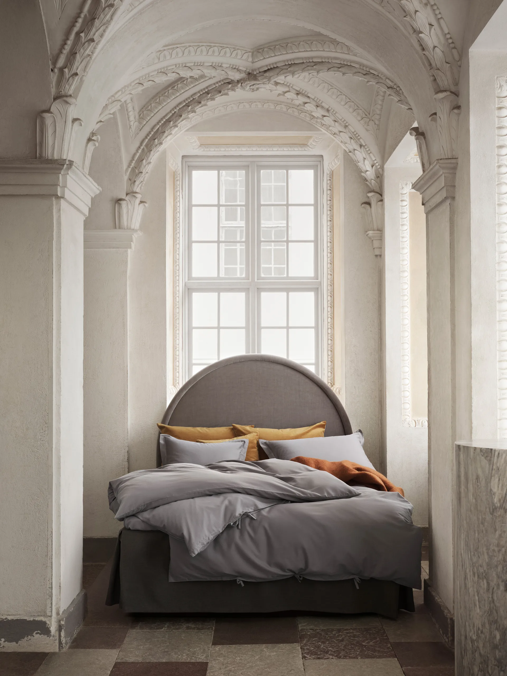 Satina Påslakan, Grå, 220x220 cm Mille Notti