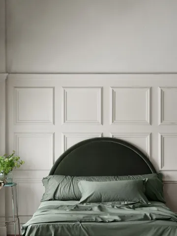 Satina Påslakan - Grön, 150x210 cm - Mille Notti