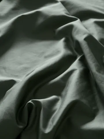 Satina Påslakan - Grön, 220x220 cm - Mille Notti