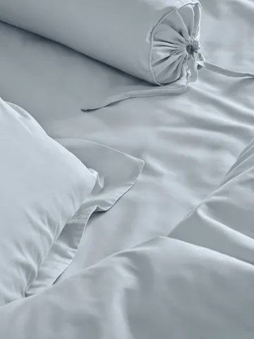 Satina Påslakan - Ljusblå, 220x220 cm - Mille Notti