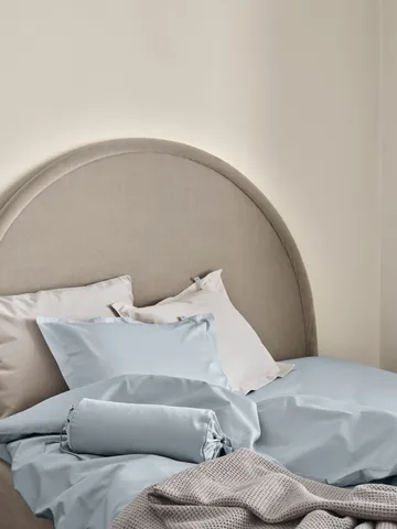 Satina Påslakan - Ljusblå, 220x220 cm - Mille Notti