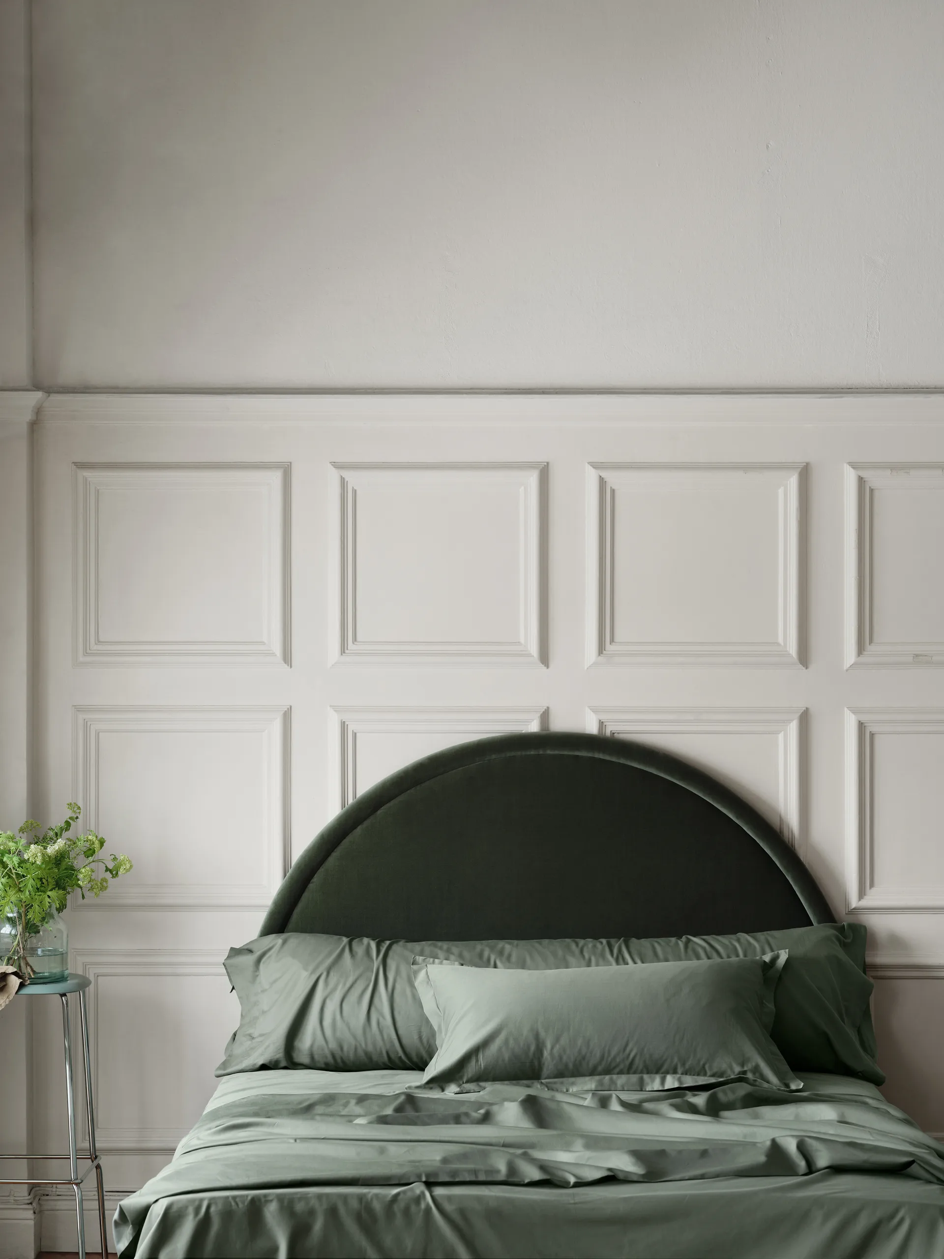 Satina plain örngott, Grön, 50x60 cm Mille Notti