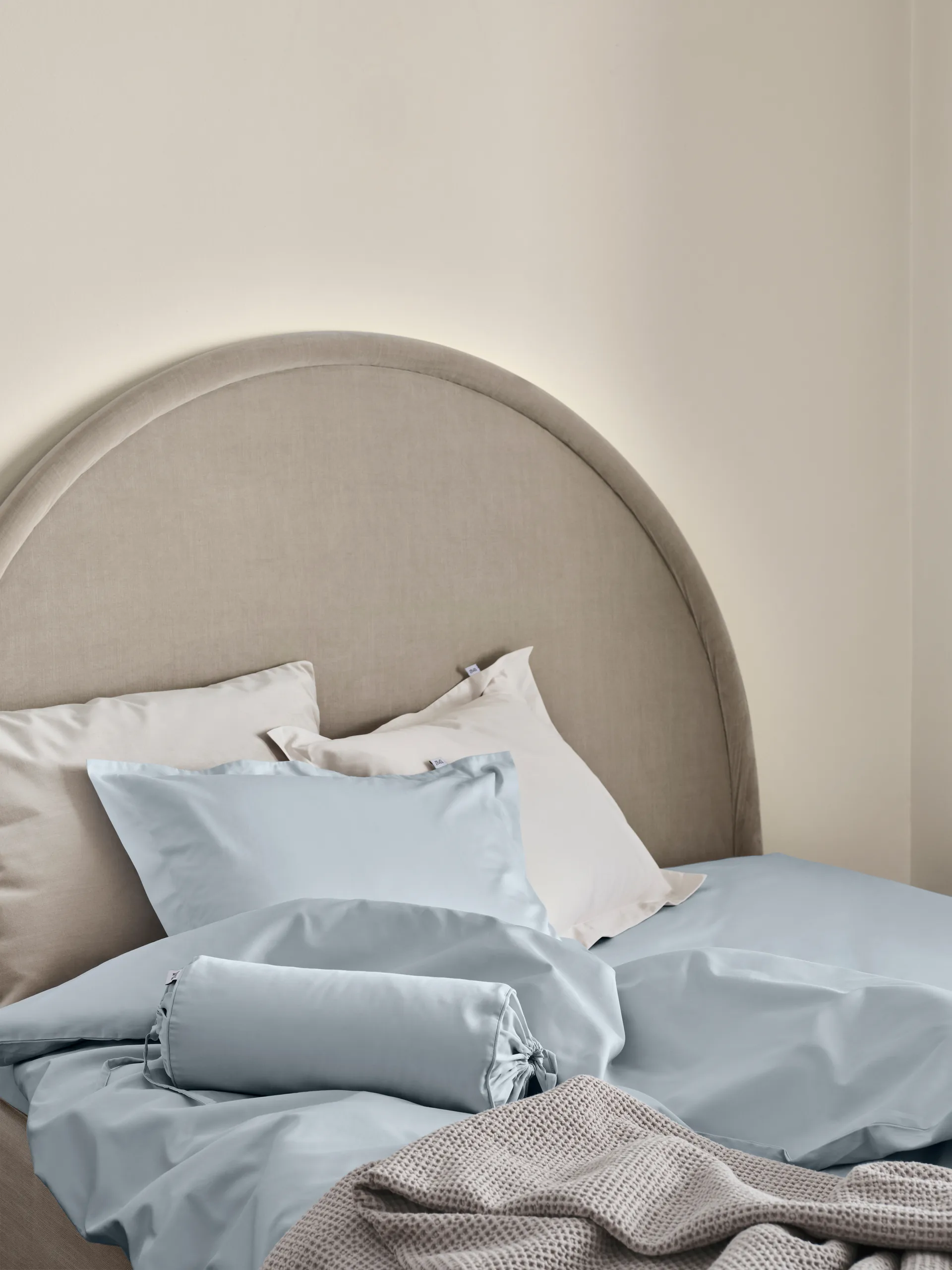 Satina plain örngott, Ljublå, 50x60 cm Mille Notti