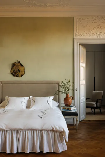 Vivace påslakan - Grön, 220x220 cm - Mille Notti