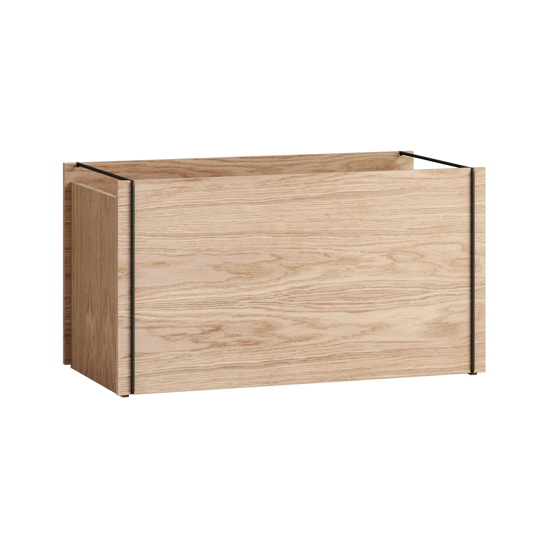 Förvaringslåda ek 33x60 cm, Wood, black MOEBE