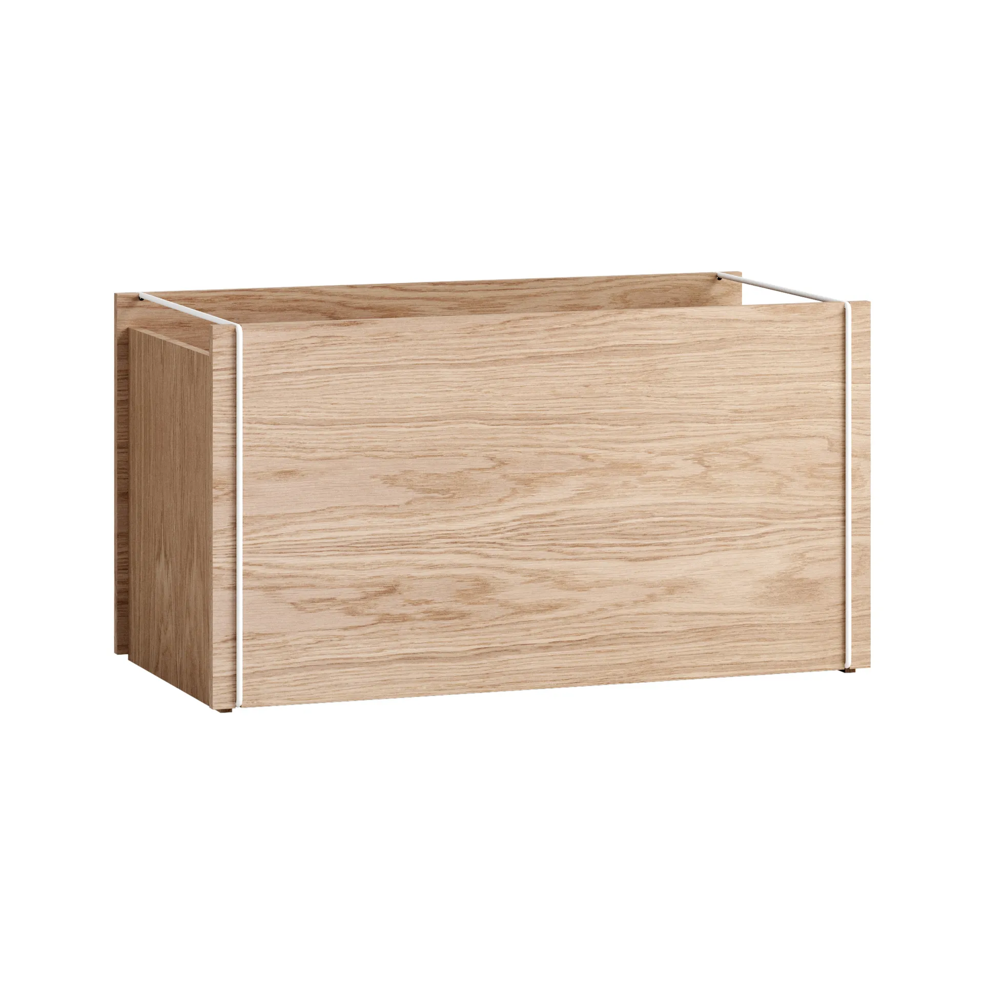 Förvaringslåda ek 33x60 cm, Wood, white MOEBE
