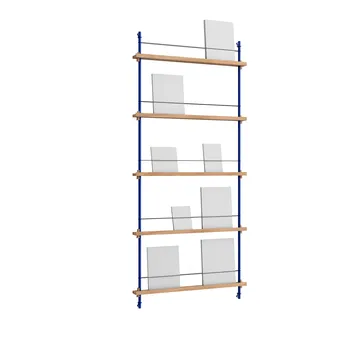 Magazine Shelving tidningsställ - Ek-deep blue, 85x180x7 cm, MS.180.1 - MOEBE