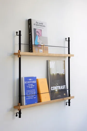 Magazine Shelving tidningsställ - Ek-pine green, 85x180x7 cm, MS.180.1 - MOEBE