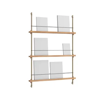 Magazine Shelving tidningsställ - Ek-warm grey, 85x115x7 cm, MS.115.1 - MOEBE