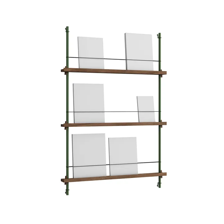 Magazine Shelving tidningsställ - Rökt ek-pine green, 85x115x7 cm, MS.115.1 - MOEBE