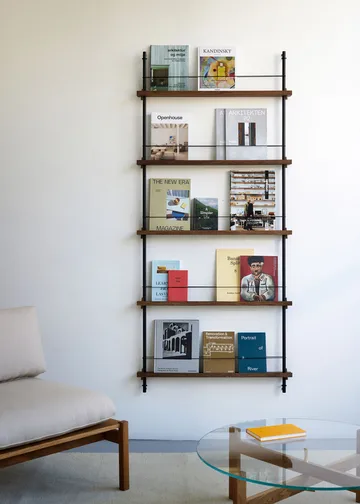 Magazine Shelving tidningsställ - Rökt ek-warm grey, 85x115x7 cm, MS.115.1 - MOEBE