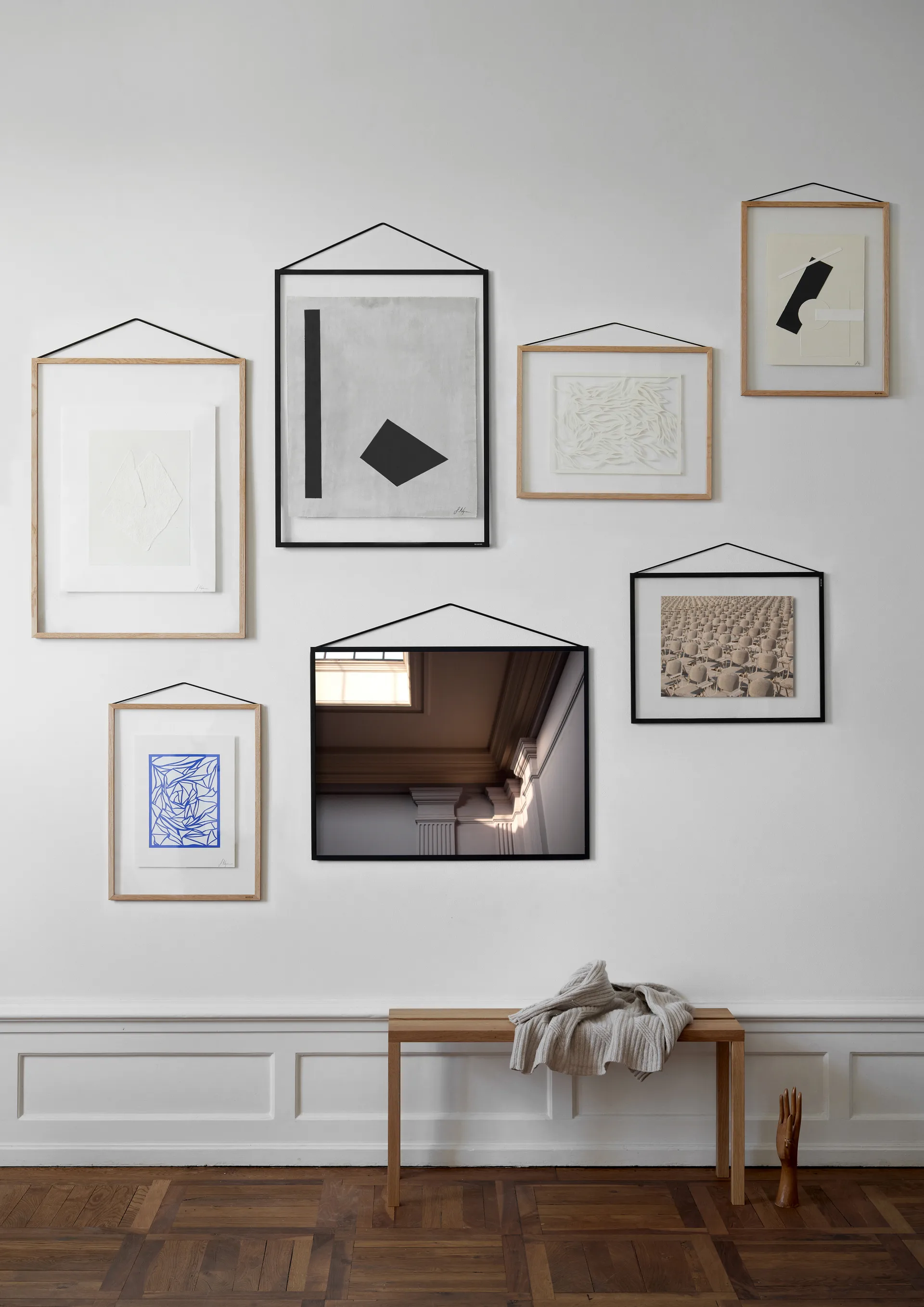 Moebe ekram 50x70 cm, Transparent, Wood, Black MOEBE