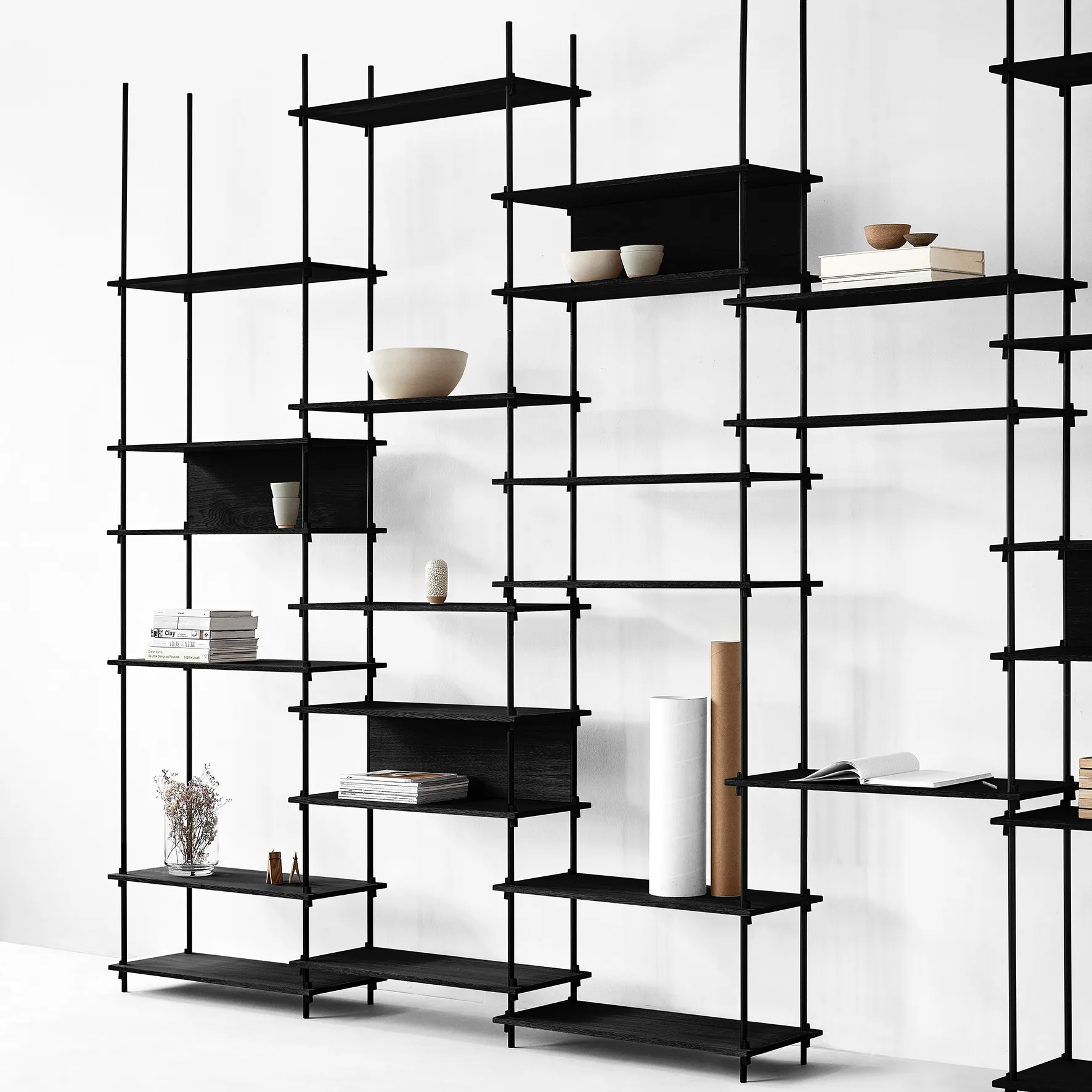 Moebe hyllben 115 cm 2-pack, Black MOEBE