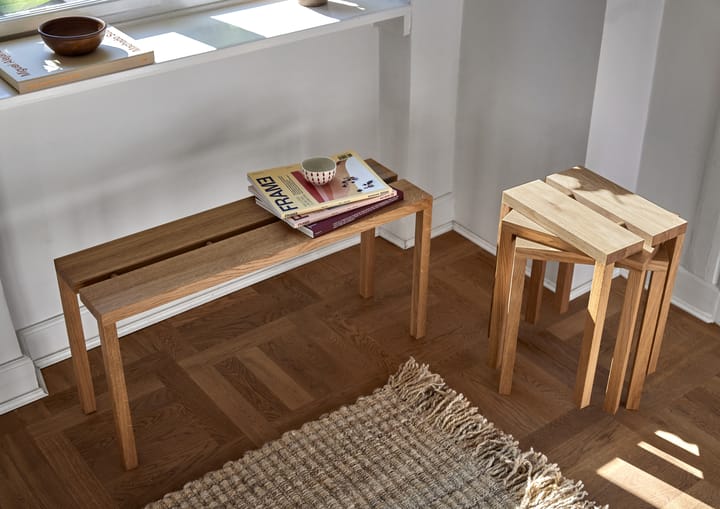 Moebe Peg bänk 90x27,5x44 cm, Ek MOEBE