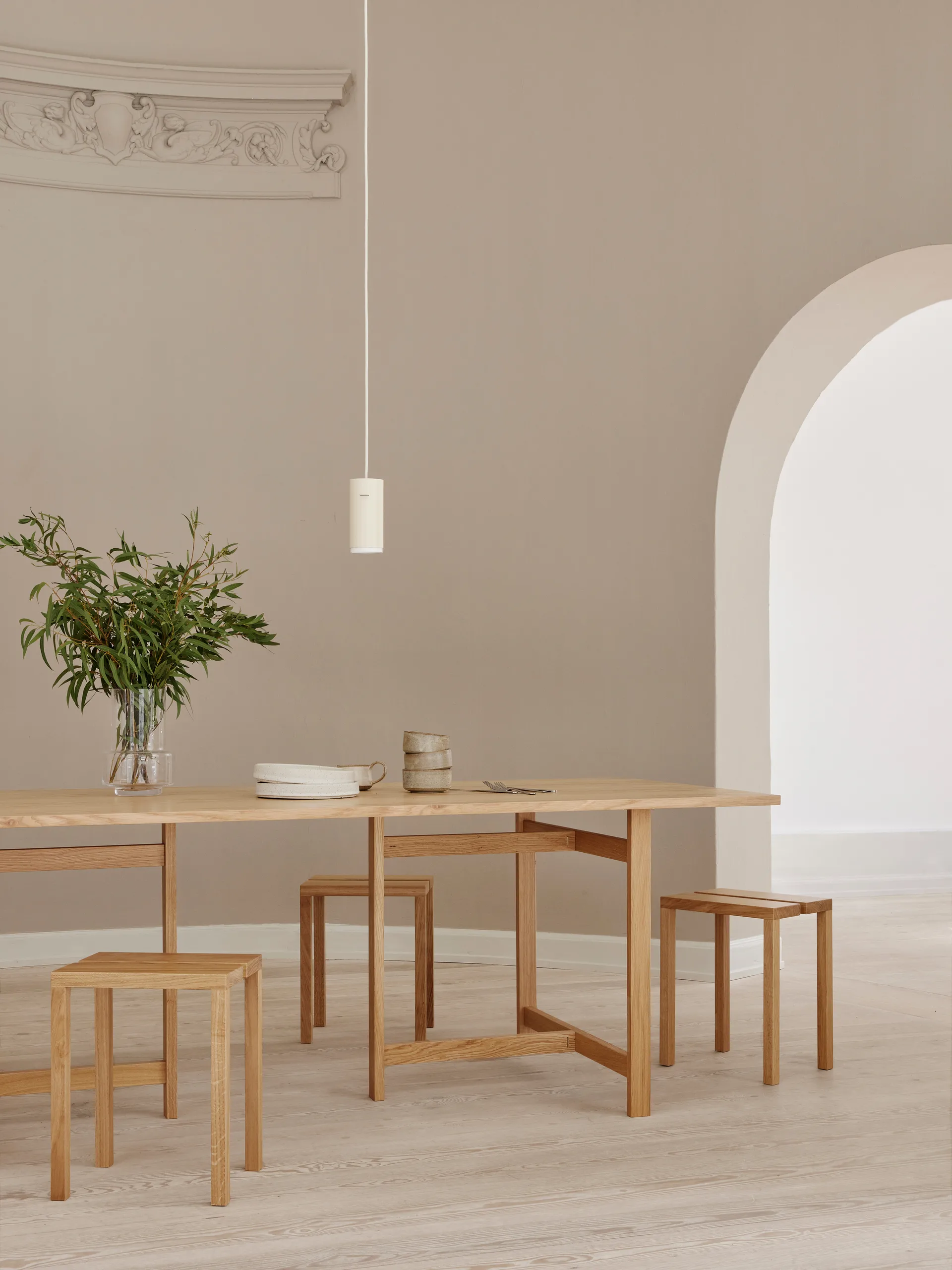 Moebe rectangular dining dable matbord 220x90 cm, Ek MOEBE