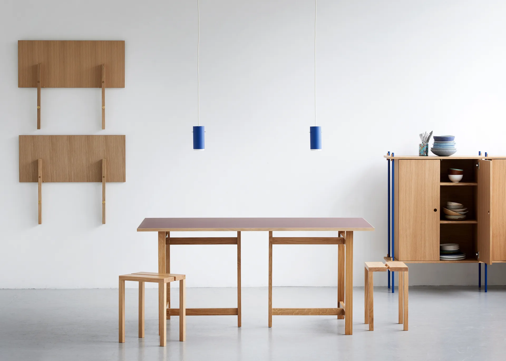 Moebe Rectangular matbord, Burgundy, 160x90 cm MOEBE