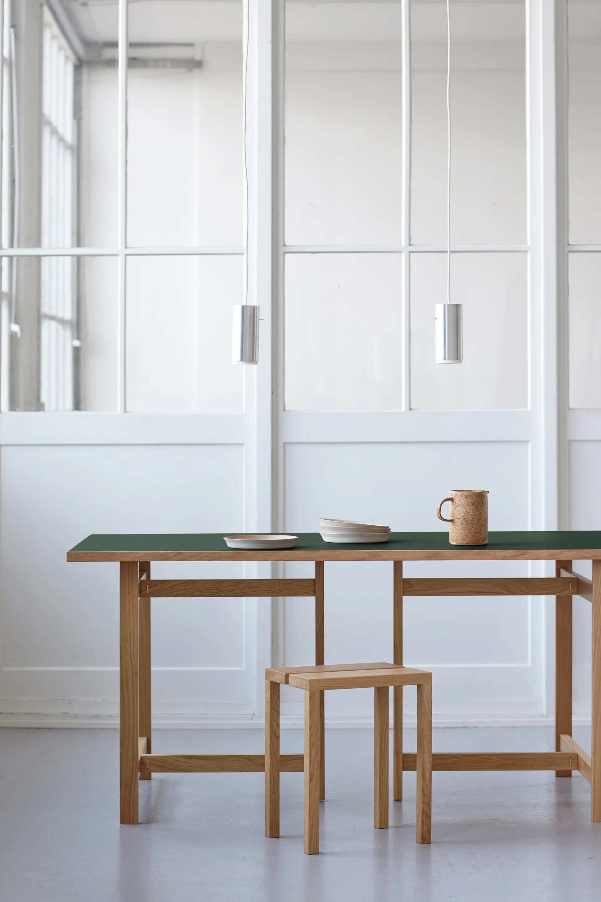 Moebe Rectangular matbord, Green, 220x90 cm MOEBE