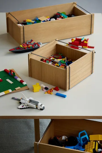 Moebe storage box - Oljad ek-rostfritt stål, low, 16,5x60x31 cm - MOEBE
