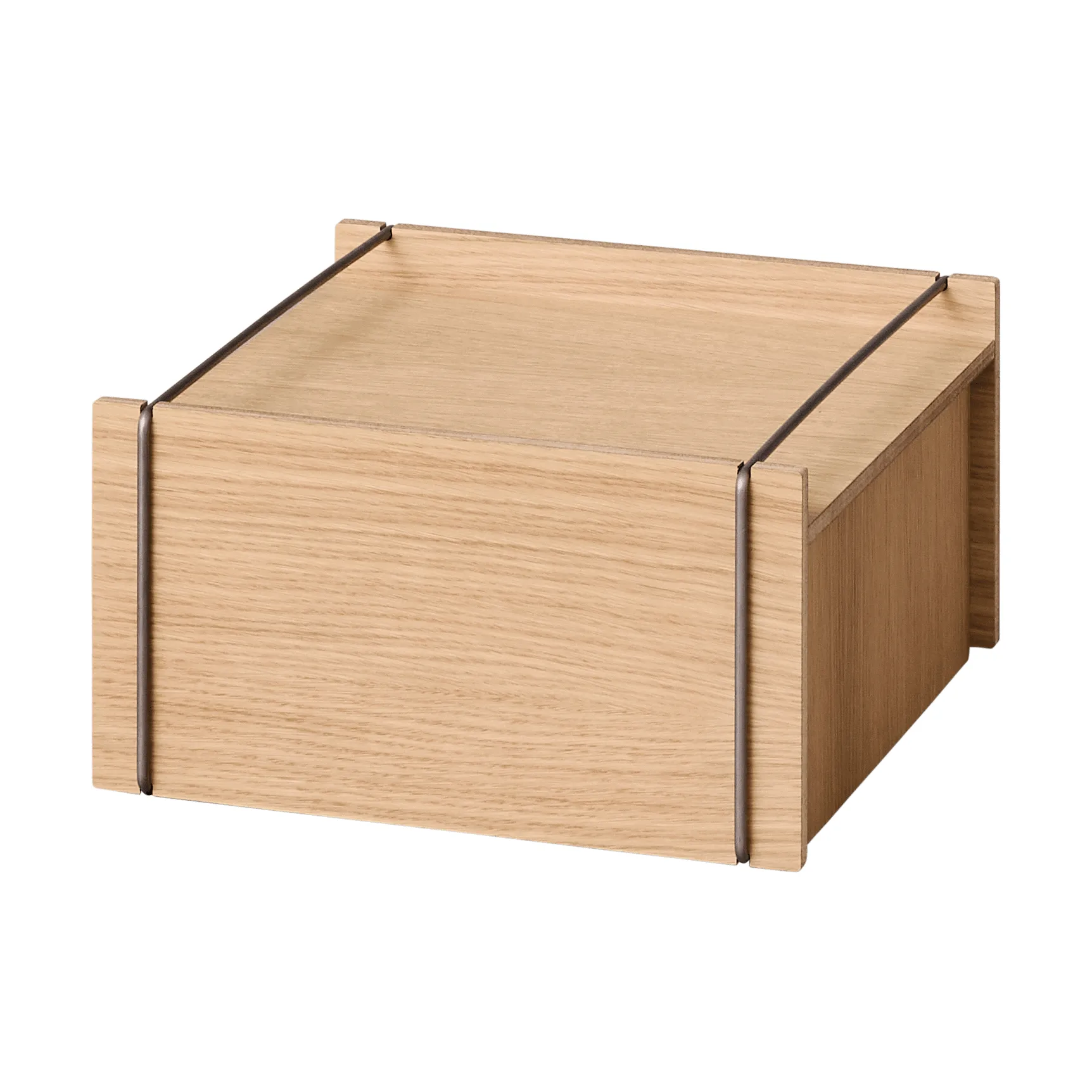 Moebe storage box, Oljad ek-rostfritt stål, small, 16,5x30x31 cm MOEBE