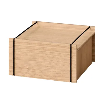 Moebe storage box - Oljad ek-svart, small, 16,5x30x31 cm - MOEBE