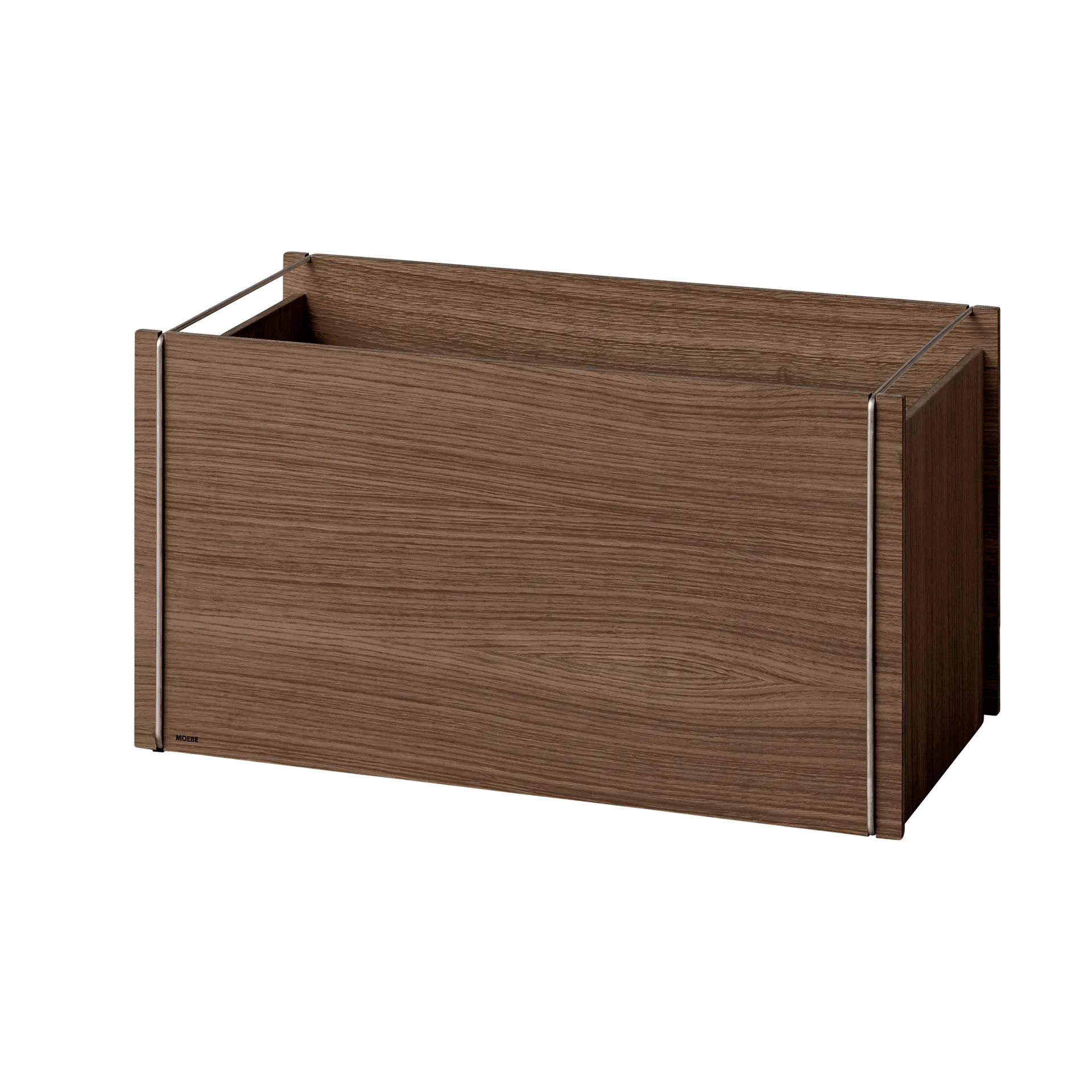 Moebe storage box, Rökt ek-rostfritt stål, 33x60x31 cm MOEBE