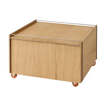 Moebe Storage Chest soffbord med förvaring - Oljad ek-rostfritt stål, 60x61x38.2 cm - MOEBE