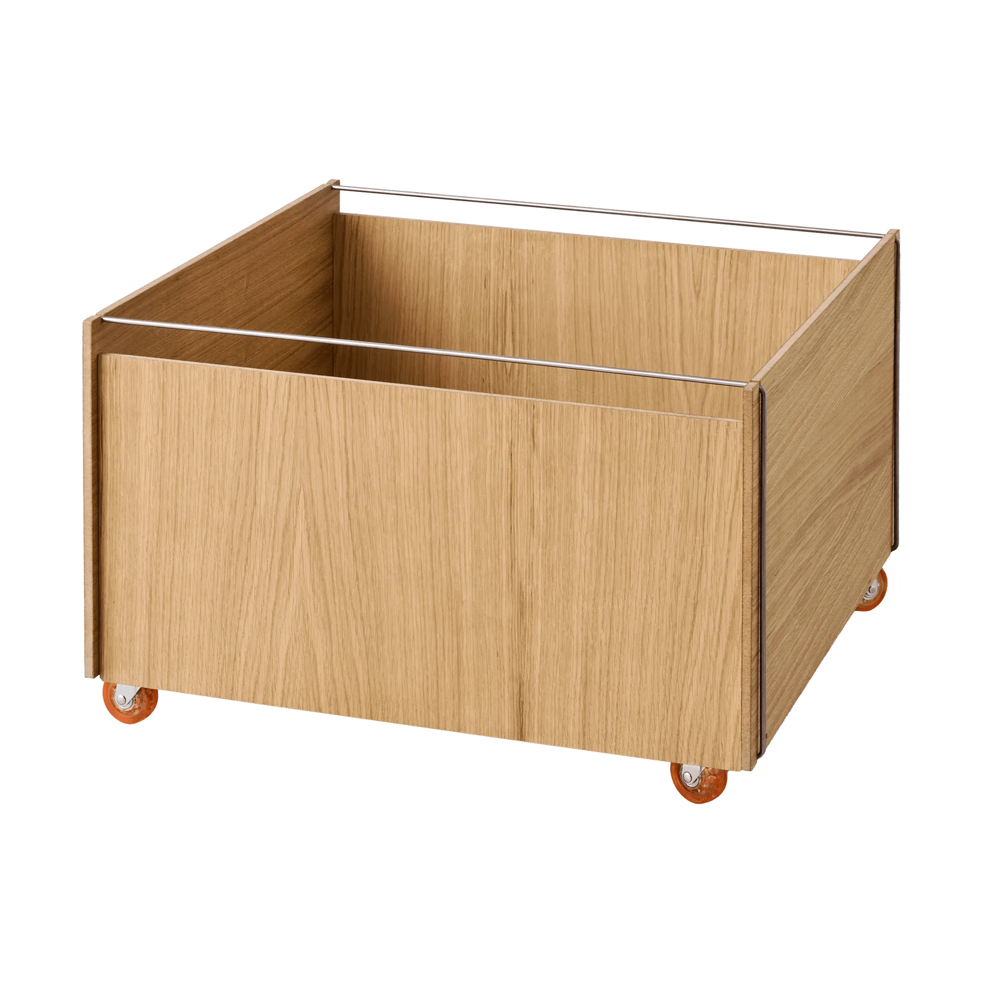 Moebe Storage Chest soffbord med förvaring, Oljad ek-rostfritt stål, 60x61x38.2 cm MOEBE