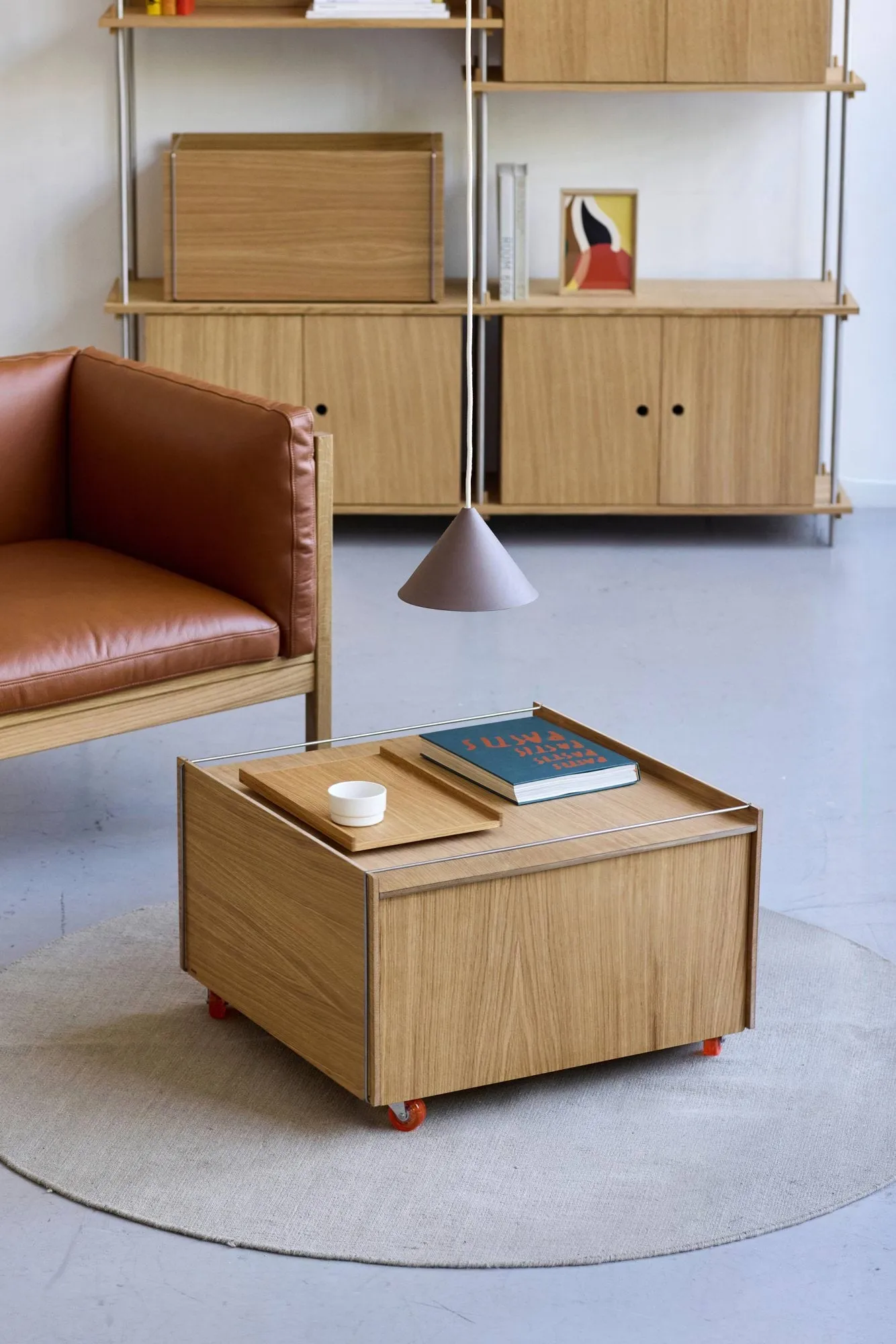 Moebe Storage Chest soffbord med förvaring, Oljad ek-svart, 60x61x38.2 cm MOEBE